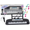 Lean Toys Elektroninis pianinas vaikams su mikrofonu ir stovu, 37 klavišai