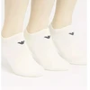 Emporio Armani Calza trumpų kojinių medvilninės baltos patogios 3 poros