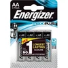 Ausinės ENERGIZER MAX PLUS BATERIJA AA LR6, 4 VNT. EKOLOGIŠKA