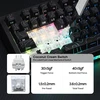 Epomaker AJAZZ AK820 V2 belaidė mechaninė klaviatūra, 75%, RGB, QWERTY, Hot-Swap, juoda