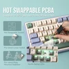 Epomaker F75 75% mechaninė belaidė klaviatūra su RGB apšvietimu ir Hot-Swap, žalia