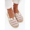 Espadrilės baltos spalvos su nėriniais ir tinkleliu moterims Faylira