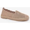 Espadrilės moterims smėlio spalvos pintu raštu