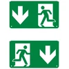 Evakuacinio šviestuvo EM EXIT piktograma - išėjimas žemyn