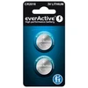 Ličio baterijos mini „everActive CR2016“ lizdinėje pakuotėje, 2 vnt.