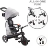 Daugiafunkcinis triratukas Globber Explorer Trike 4in1, pilkas, 633-120