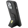Ferrari FEHCP15LGSPSIK Apple iPhone 15 Pro6.1″ juodos spalvos kietas dėklas Grip Stand Metal Logo