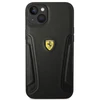 Ferrari FEHCP14MRBUK Apple iPhone 14 Plus / 15 Plus 6.7″ juodos spalvos kietas dėklas Leather Stamp Sides