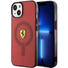 Ferrari FEHMP14SURKR Apple iPhone 14 / 15 / 13 6.1″ red kietas dėklas Translucent Magsafe