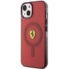 Ferrari FEHMP14SURKR Apple iPhone 14 / 15 / 13 6.1″ red kietas dėklas Translucent Magsafe