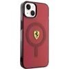 Ferrari FEHMP14SURKR Apple iPhone 14 / 15 / 13 6.1″ red kietas dėklas Translucent Magsafe