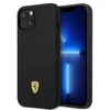 Ferrari FEHMSIP14MBK Apple iPhone 14 Plus / 15 Plus 6.7″ juodos spalvos kietas dėklas Silicone Metal Logo Magsafe