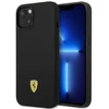 Ferrari FEHMSIP14SBK Apple iPhone 14 6.1" dėklas telefonui juodos spalvos silikoninis Metal Logo Magsafe