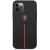 Ferrari FEOMSHCP12LBK Apple iPhone 12 Pro Max dėklas telefonui juodos spalvos Off Track Leather Nylon Stripe