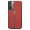 Ferrari FEOSIHCS21MRE S21+ G996 red kietas dėklas Off Track Leather Nylon Stripe