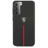 Ferrari FEOSIHCS21SBK S21 G991 juodos spalvos kietas dėklas Off Track Leather Nylon Stripe