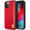 Ferrari FESAXHCP12LRE Apple iPhone 12 Pro Max 6,7″ red kietas dėklas On Track Carbon Stripe
