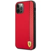 Ferrari FESAXHCP12LRE Apple iPhone 12 Pro Max 6,7″ red kietas dėklas On Track Carbon Stripe