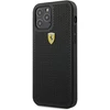 Ferrari FESPEHCP12MBK Apple iPhone 12/12 Pro 6,1″ juodos spalvos kietas dėklas On Track Perforated