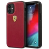 Apple iPhone 12 Mini Ferrari dėklas On Track Perforated (FESPEHCP12SRE) raudonos spalvos