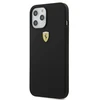 Ferrari FESSIHCP12LBK Apple iPhone 12 Pro Max 6,7″ juodos spalvos kietas dėklas On Track Silicone