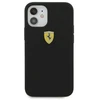 Ferrari FESSIHCP12SBK Apple iPhone 12 mini 5,4″ juodos spalvos kietas dėklas On Track Silicone