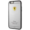 Ferrari kietas dėklas FEHCP6LBK Apple iPhone 6/6S Plus racing shield skaidrus juodos spalvos