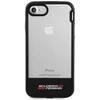 Ferrari kietas dėklas FEHCP7BISBK Apple iPhone 7/8/SE 2020 / SE 2022 skaidrus juodos spalvos