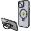 Ferrari FEHMP15MUSCAK Apple iPhone 15 Plus /14 Plus 6.7″ juodos spalvos kietas dėklas Ring Stand 2023 Collection