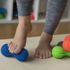 AM Tullo Fizioterapinis dygiuotas volelis masažui ir reabilitacijai Tullo duoball 15.5 cm raudonas REF864