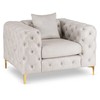 Sofa Mebel Elite Fotelis SORRENTO 1S, veliūrinis, 110 × 96 cm, kreminis