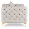 Sofa Mebel Elite Fotelis SORRENTO 1S, veliūrinis, 110 × 96 cm, kreminis
