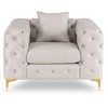Sofa Mebel Elite Fotelis SORRENTO 1S, veliūrinis, 110 × 96 cm, kreminis
