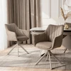 Fotelis ASPEN 2 minkštas besisukantis krėslas, smėlio spalvos/kašmyro spalvos, modernus