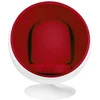 Fotelis BALL, baltos/raudonos sp.