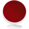 Fotelis BALL, baltos/raudonos sp.