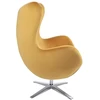 Fotelis EGG SZEROKI VELVET, geltonas