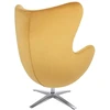 Fotelis EGG SZEROKI VELVET, geltonas