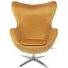Fotelis EGG SZEROKI VELVET, geltonas