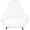 Fotelis PLUSH FUR, baltas