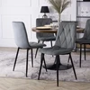 Fotelis ROBIN Pilka Aksominė Kėdė – Komfortas ir Elegancija Jūsų Erdvėje