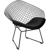 Fotelis VOLIER SOFT, juodas, metalinis