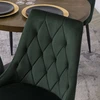 Fotelis Mebel Elite Minkšta veliūrinė kėdė, skirta svetainei valgomajam Loft dygsniuota žalia kamštiena