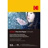Spausdintuvo Popierius - Kodak Fine Art Smooth Foto Popierius 10 × 15 cm, 230 g/m², 50 Lapų