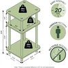 Furinno 3 lentynų kompaktiškas šoninis staliukas, inžinerinis medis, juodas, Turn-N-Tub