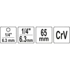YATO ADAPTERIS GALVUTĖMS 1/4″ 65mm