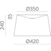 Gaubtas, skirtas šviestuvui STILO, baltas, 420mm, 5PANT0023B