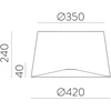 Gaubtas, skirtas šviestuvui STILO, baltas, 420mm, 5PANT0010B
