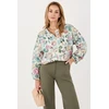 Gėlėtas moteriškas bomber švarkelis Italy Moda
