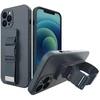 Gelinis dėklas su virvele ir grandinėle iPhone 13 Pro Max, tamsiai mėlynas